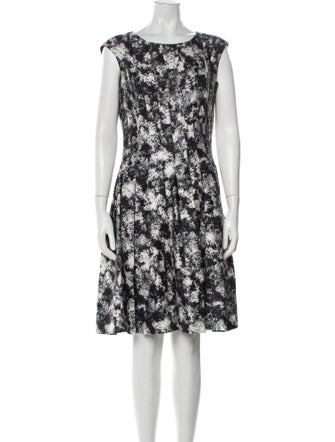 CH Carolina Herrera Printed Knee-Length Dress