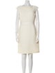 CH Carolina Herrera Bateau Neckline Knee-Length Dress