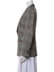 CH Carolina Herrera Wool Plaid Print Blazer