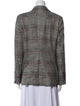 CH Carolina Herrera Wool Plaid Print Blazer