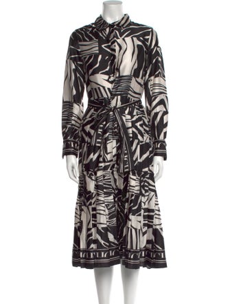 CH Carolina Herrera Printed Midi Length Dress