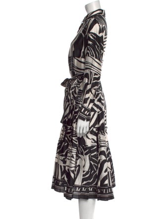 CH Carolina Herrera Printed Midi Length Dress