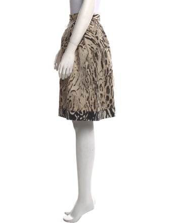 CH Carolina Herrera Animal Print Knee-Length Skirt