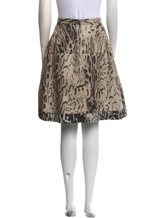 CH Carolina Herrera Animal Print Knee-Length Skirt