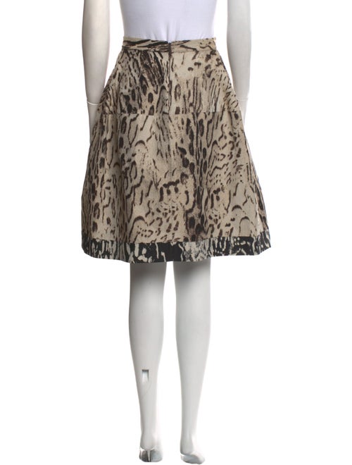 CH Carolina Herrera Animal Print Knee-Length Skirt
