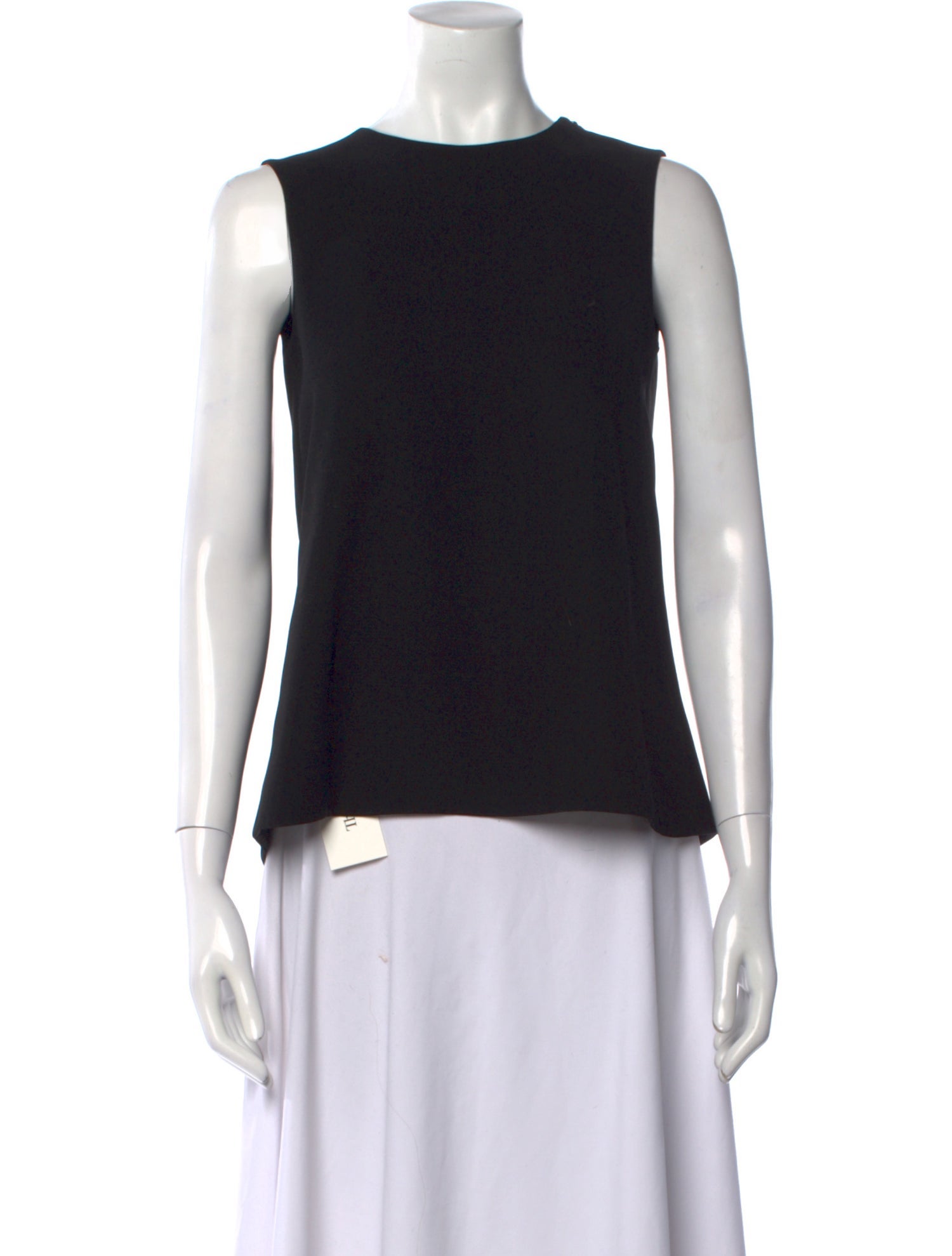 CH Carolina Herrera Bateau Neckline Sleeveless Top