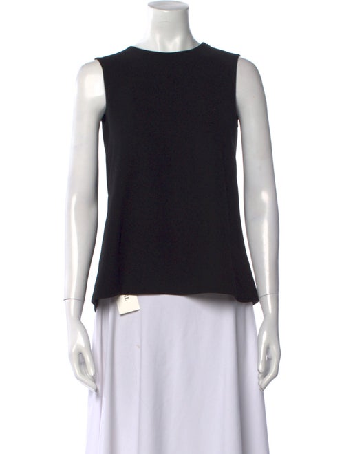 CH Carolina Herrera Bateau Neckline Sleeveless Top