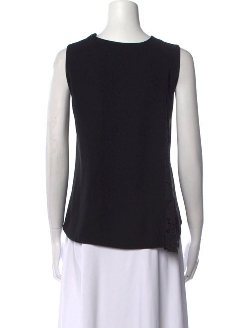 CH Carolina Herrera Bateau Neckline Sleeveless Top