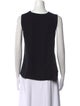 CH Carolina Herrera Bateau Neckline Sleeveless Top