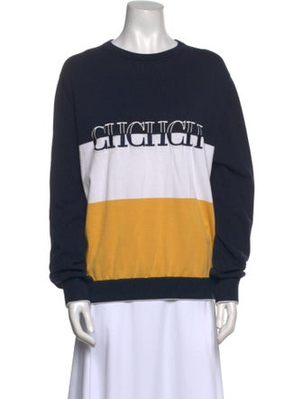 CH Carolina Herrera Graphic Print Crew Neck Sweatshirt