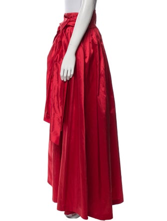 CH Carolina Herrera Silk Long Skirt