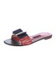 CH Carolina Herrera Leather Printed Slides