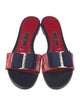 CH Carolina Herrera Leather Printed Slides
