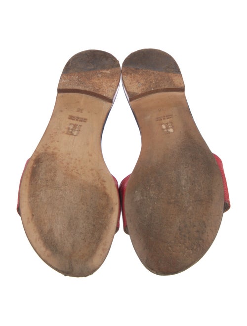 CH Carolina Herrera Leather Printed Slides