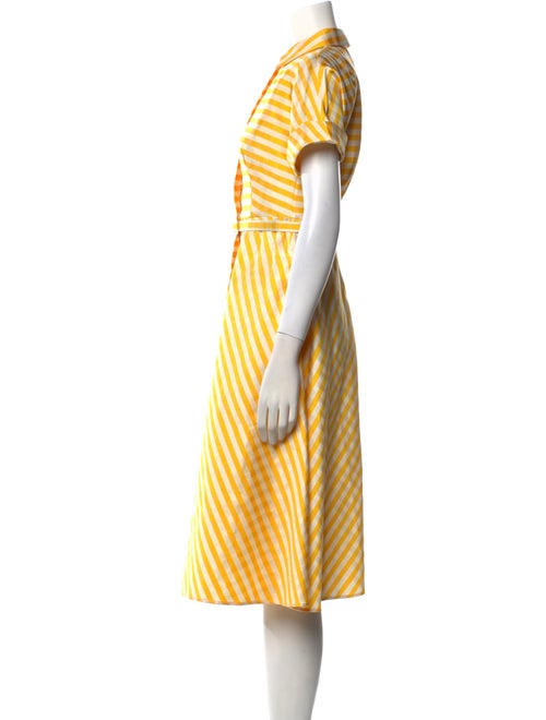 CH Carolina Herrera Plaid Print Midi Length Dress