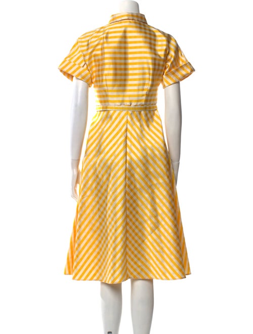 CH Carolina Herrera Plaid Print Midi Length Dress