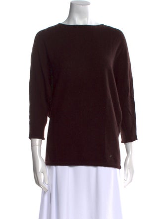 CH Carolina Herrera Virgin Wool Bateau Neckline Sweater