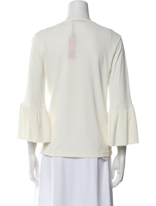CH Carolina Herrera Tie Neck Three-Quarter Sleeve Blouse