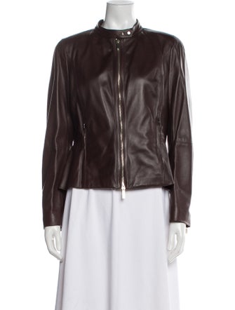 CH Carolina Herrera Lambskin Biker Jacket