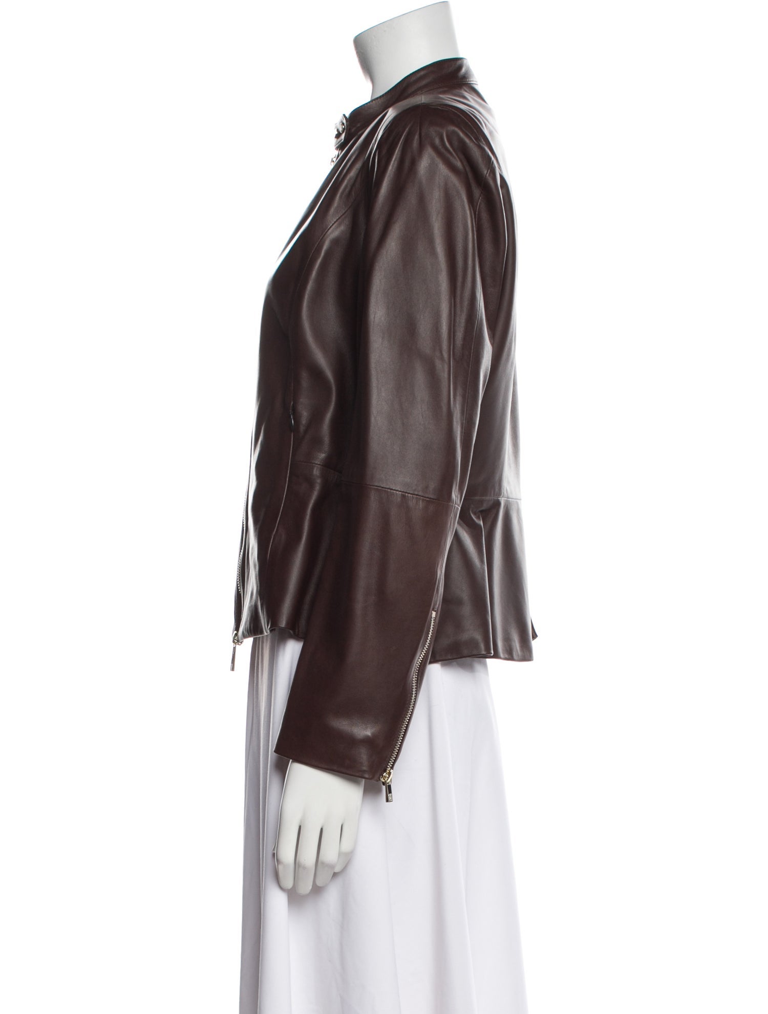 CH Carolina Herrera Lambskin Biker Jacket