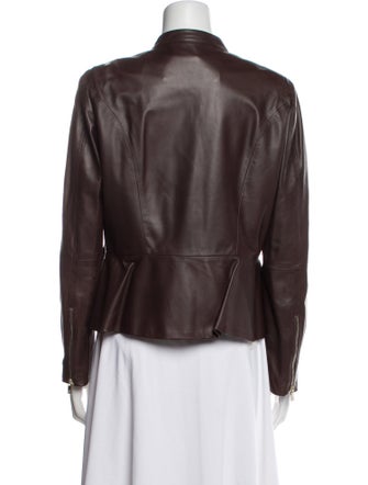 CH Carolina Herrera Lambskin Biker Jacket