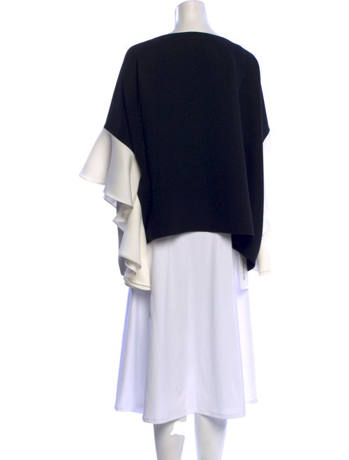 CH Carolina Herrera Scoop Neck Three-Quarter Sleeve Top