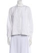 CH Carolina Herrera Three-Quarter Sleeve Button-Up Top