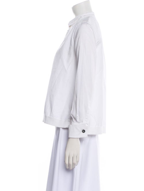 CH Carolina Herrera Three-Quarter Sleeve Button-Up Top