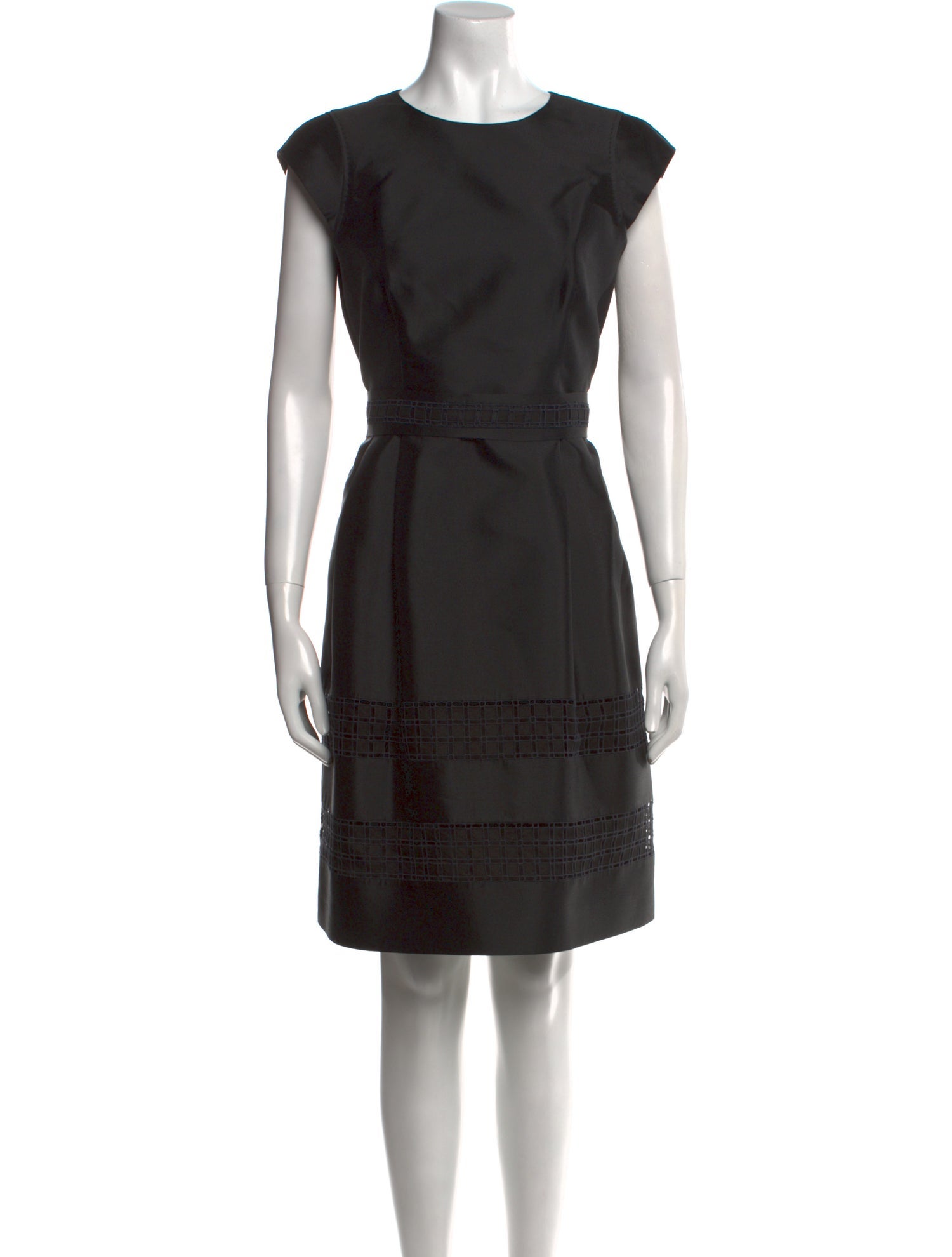 CH Carolina Herrera Scoop Neck Knee-Length Dress
