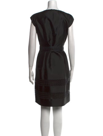 CH Carolina Herrera Scoop Neck Knee-Length Dress