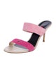 CH Carolina Herrera Suede Colorblock Pattern Slides