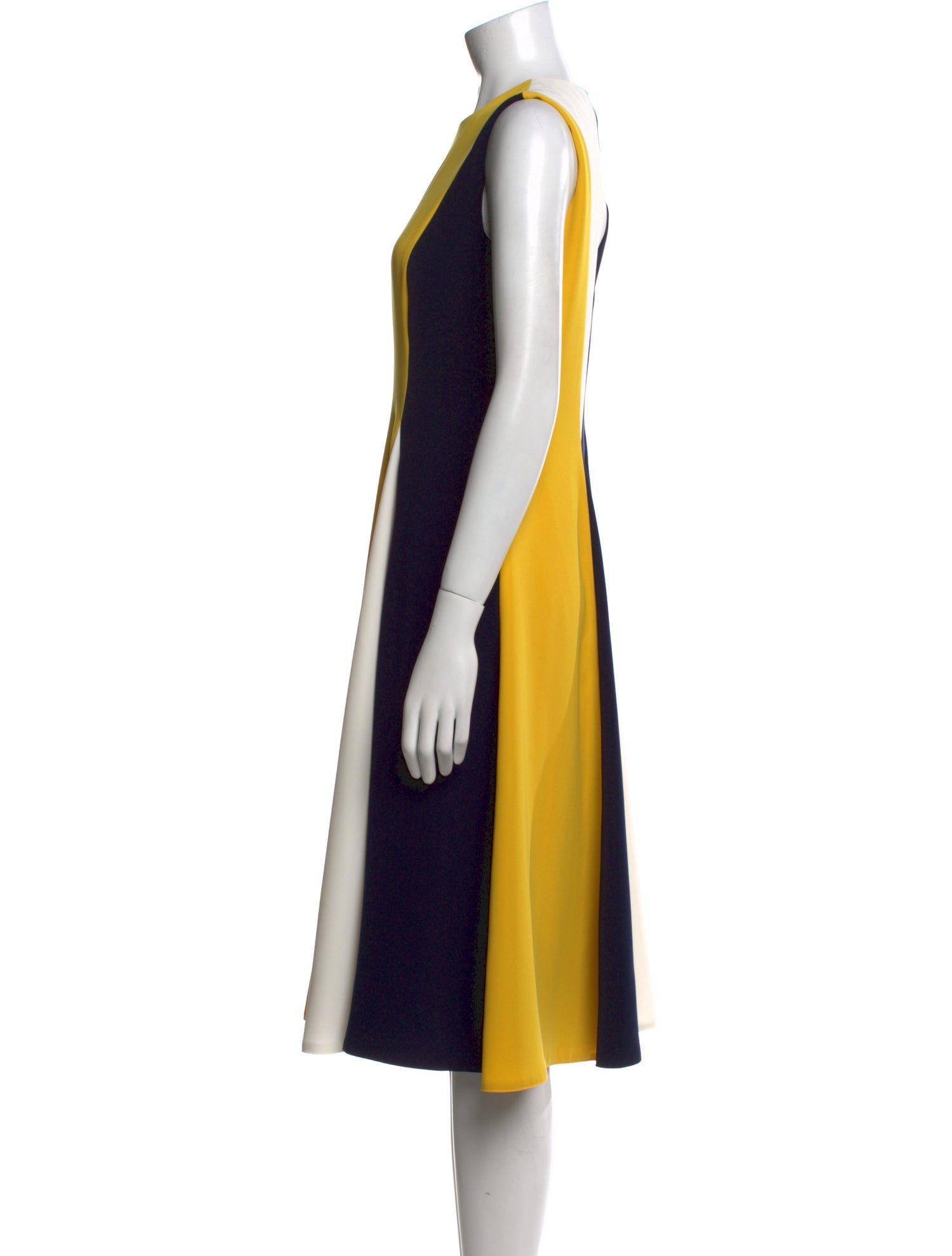 CH Carolina Herrera Striped Midi Length Dress