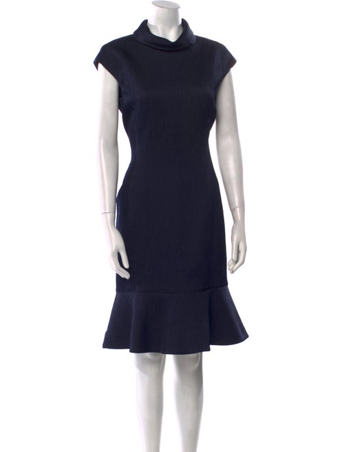CH Carolina Herrera Turtleneck Midi Length Dress