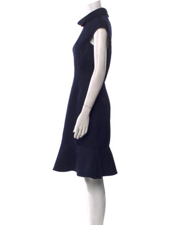 CH Carolina Herrera Turtleneck Midi Length Dress