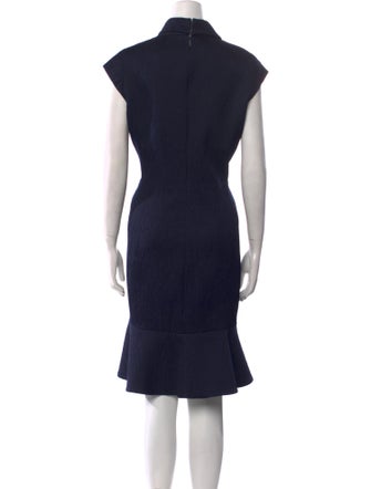 CH Carolina Herrera Turtleneck Midi Length Dress