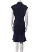 CH Carolina Herrera Turtleneck Midi Length Dress