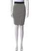 CH Carolina Herrera Houndstooth Print Knee-Length Skirt