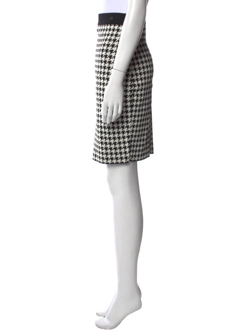 CH Carolina Herrera Houndstooth Print Knee-Length Skirt