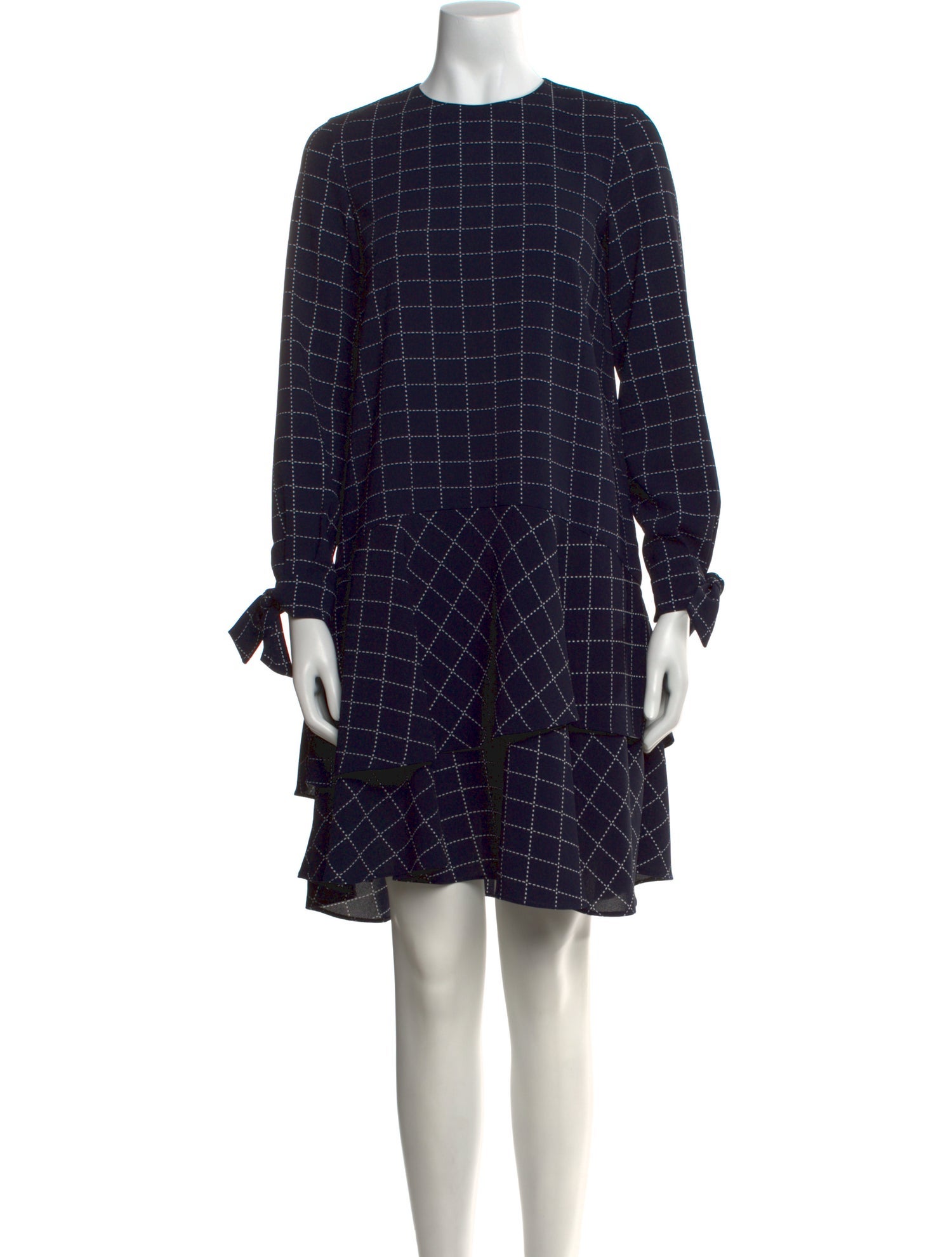CH Carolina Herrera Plaid Print Knee-Length Dress