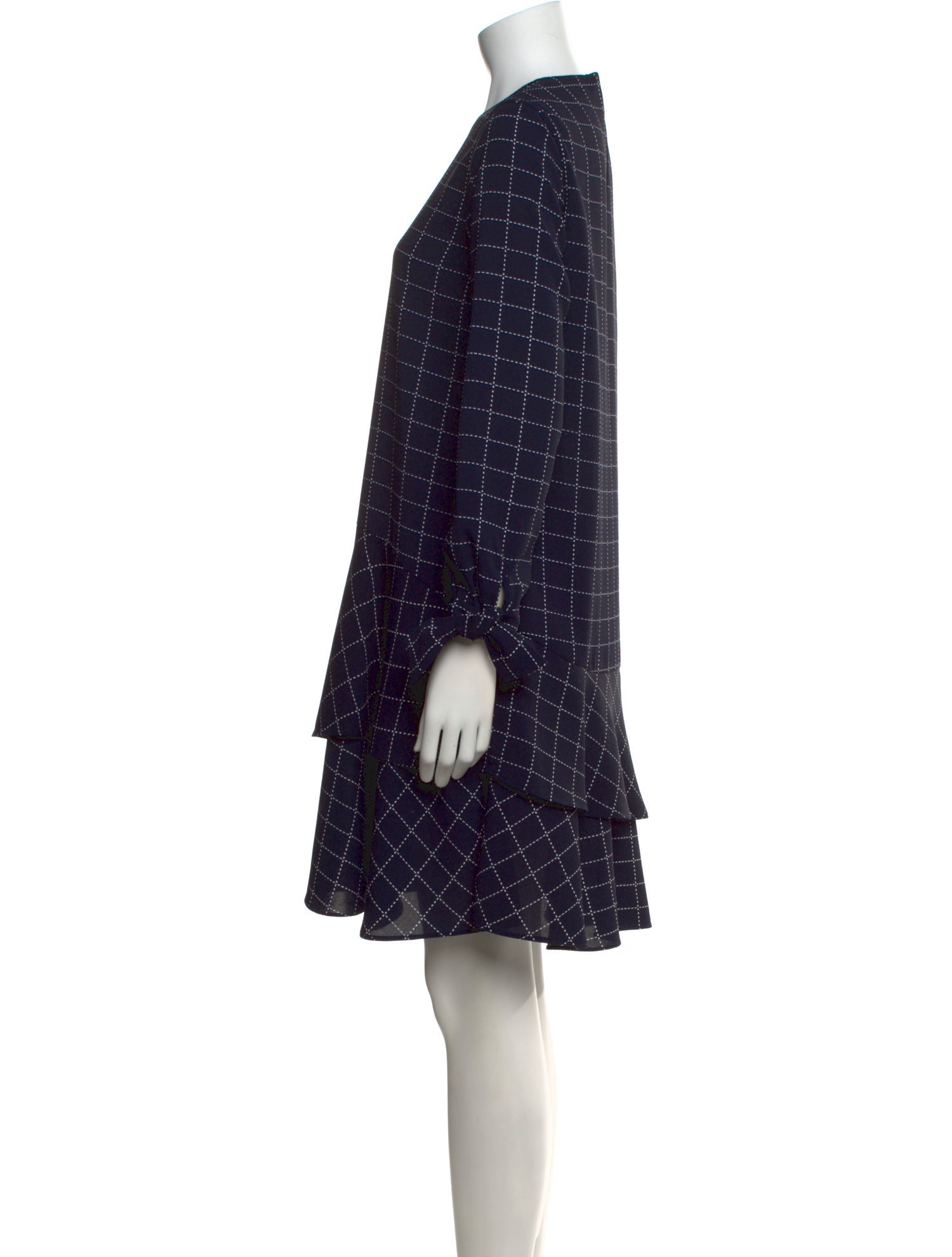 CH Carolina Herrera Plaid Print Knee-Length Dress