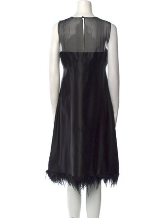 CH Carolina Herrera Silk Knee-Length Dress