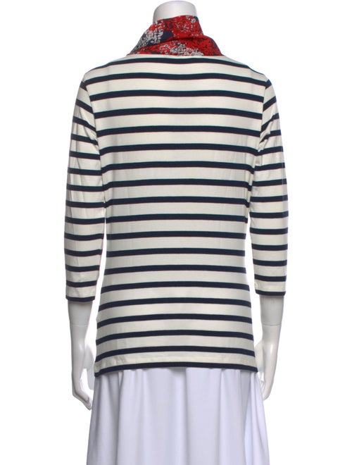 CH Carolina Herrera Striped Cowl Neck Top