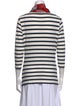 CH Carolina Herrera Striped Cowl Neck Top