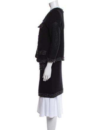 CH Carolina Herrera Crochet Raw-Edge Trim Short Set