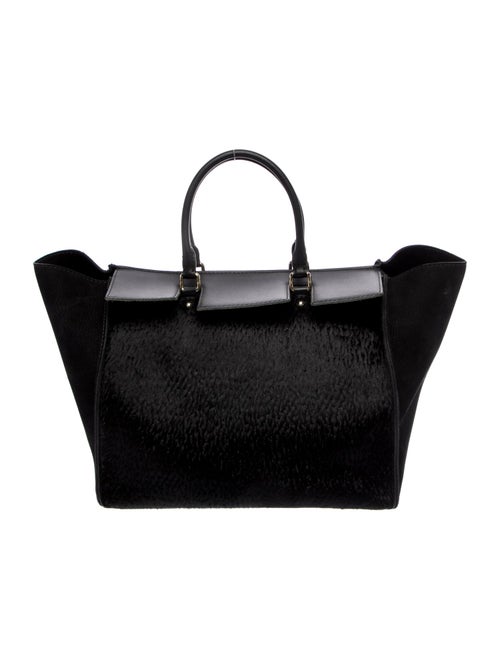 CH Carolina Herrera Suede Top Handle Bag