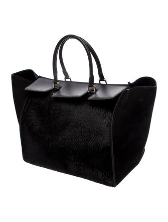 CH Carolina Herrera Suede Top Handle Bag