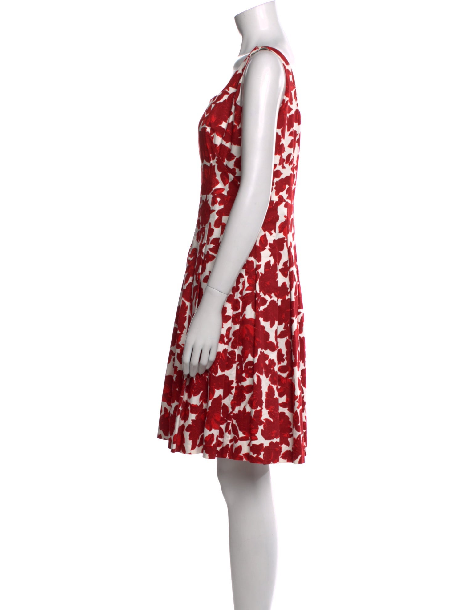 CH Carolina Herrera Floral Print Knee-Length Dress
