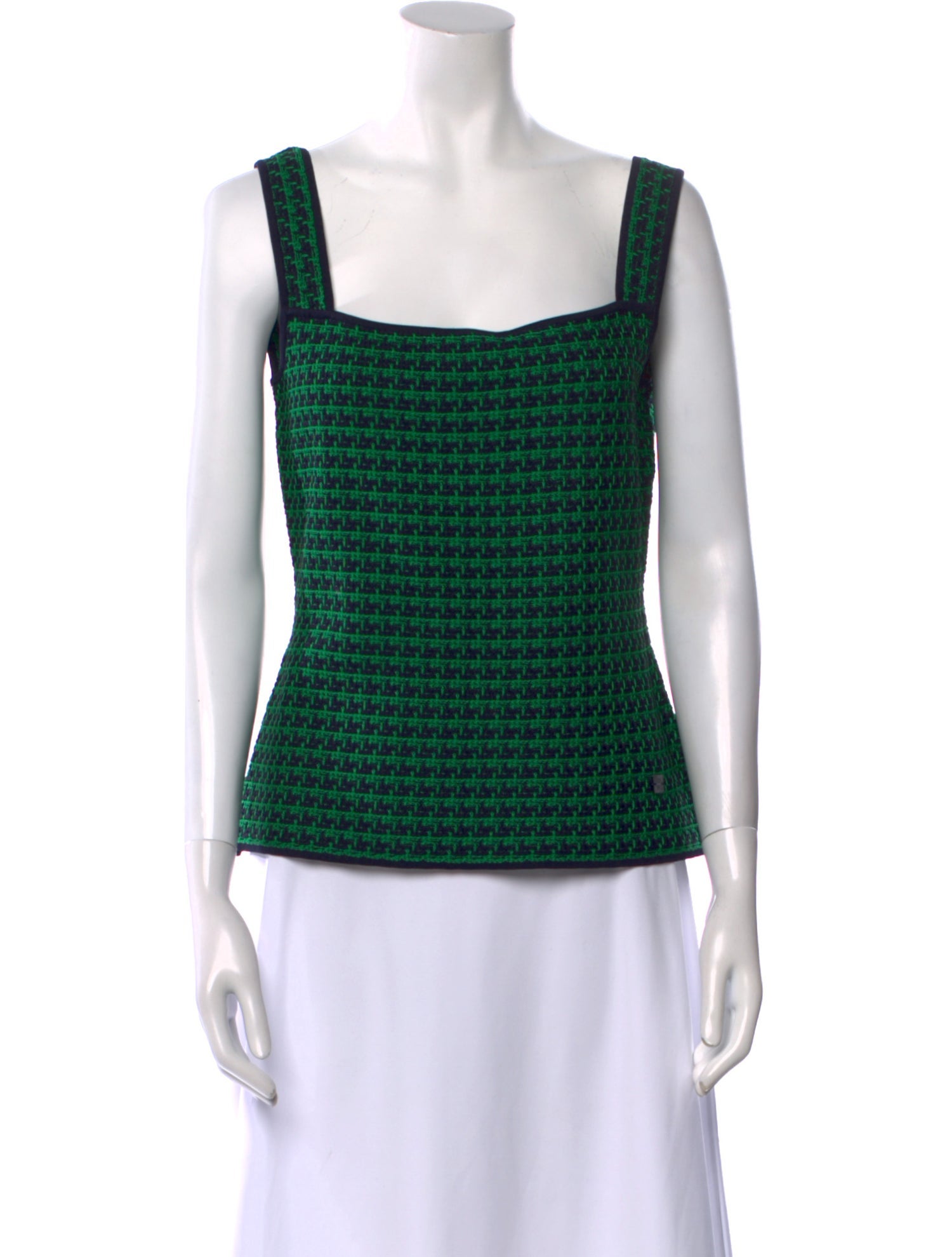 CH Carolina Herrera Printed Square Neckline Top w/ Tags