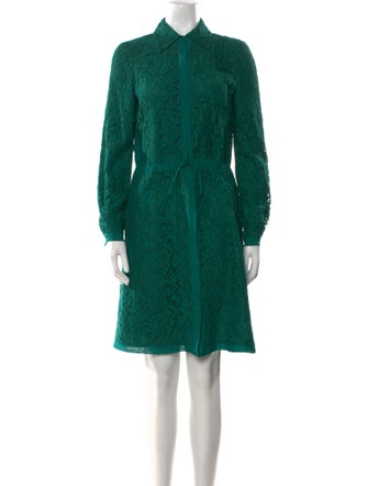 CH Carolina Herrera Lace Pattern Knee-Length Dress