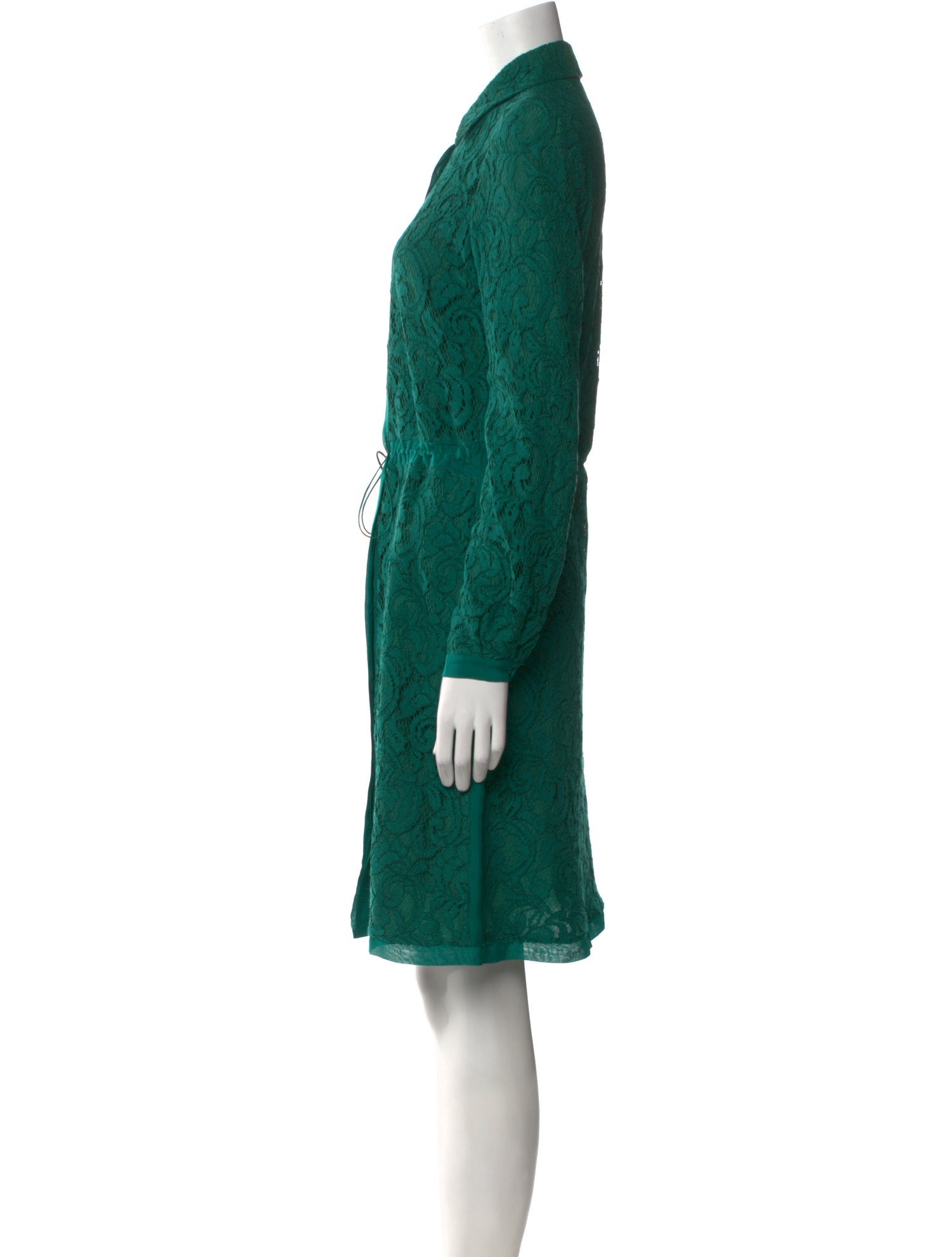CH Carolina Herrera Lace Pattern Knee-Length Dress